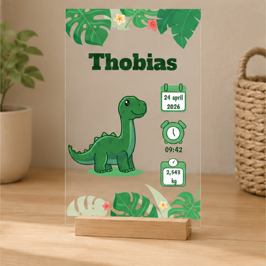 Plexiglas Geboorte - Dino