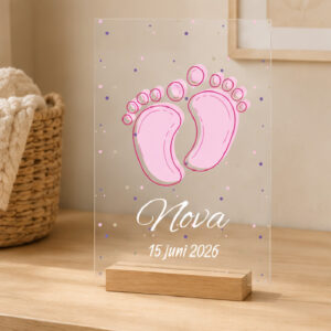 Plexiglas Geboorte - Baby voetjes meisje