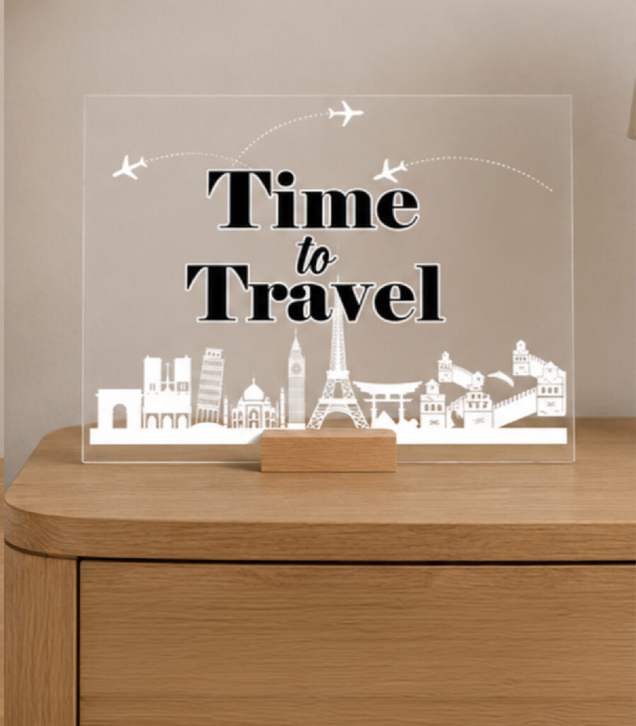 Plexiglas Bekende quotes - Time to travel