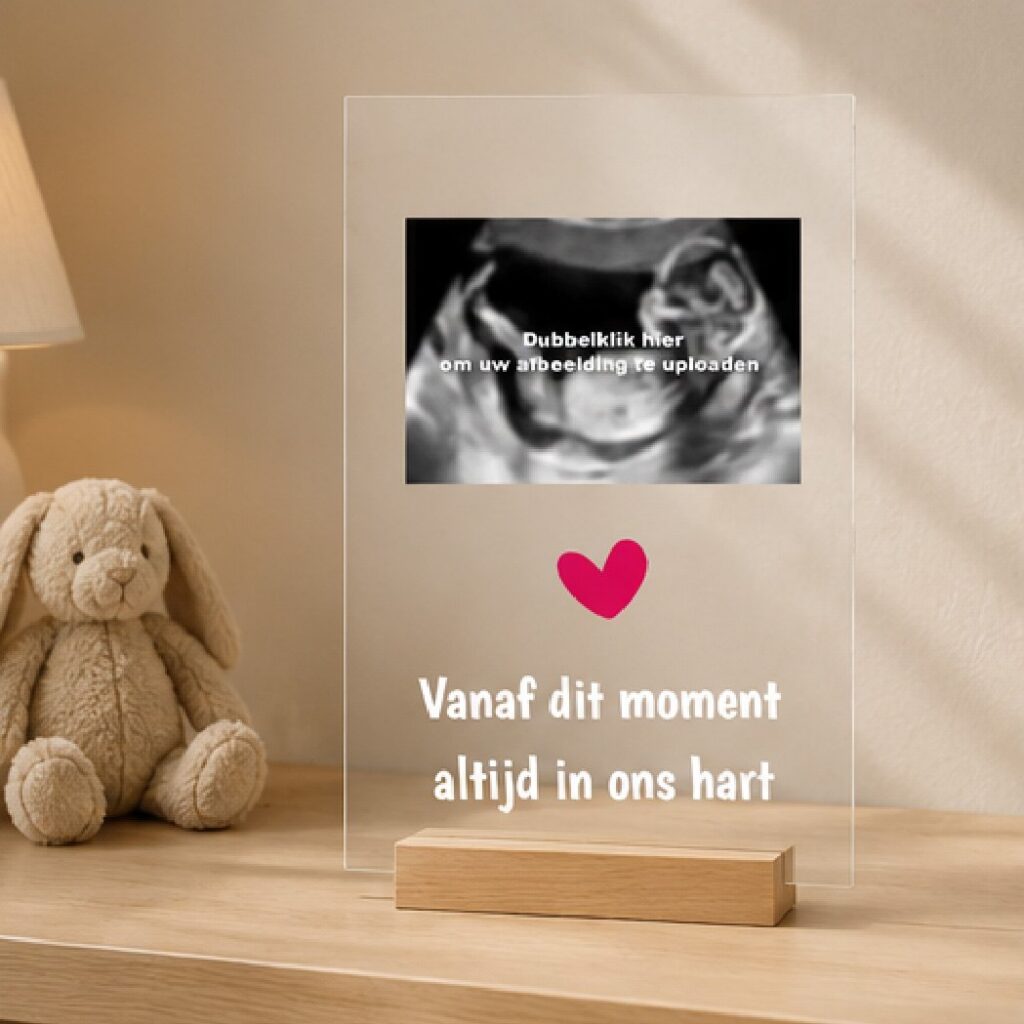 Plexiglas Geboorte - Echo in ons hart