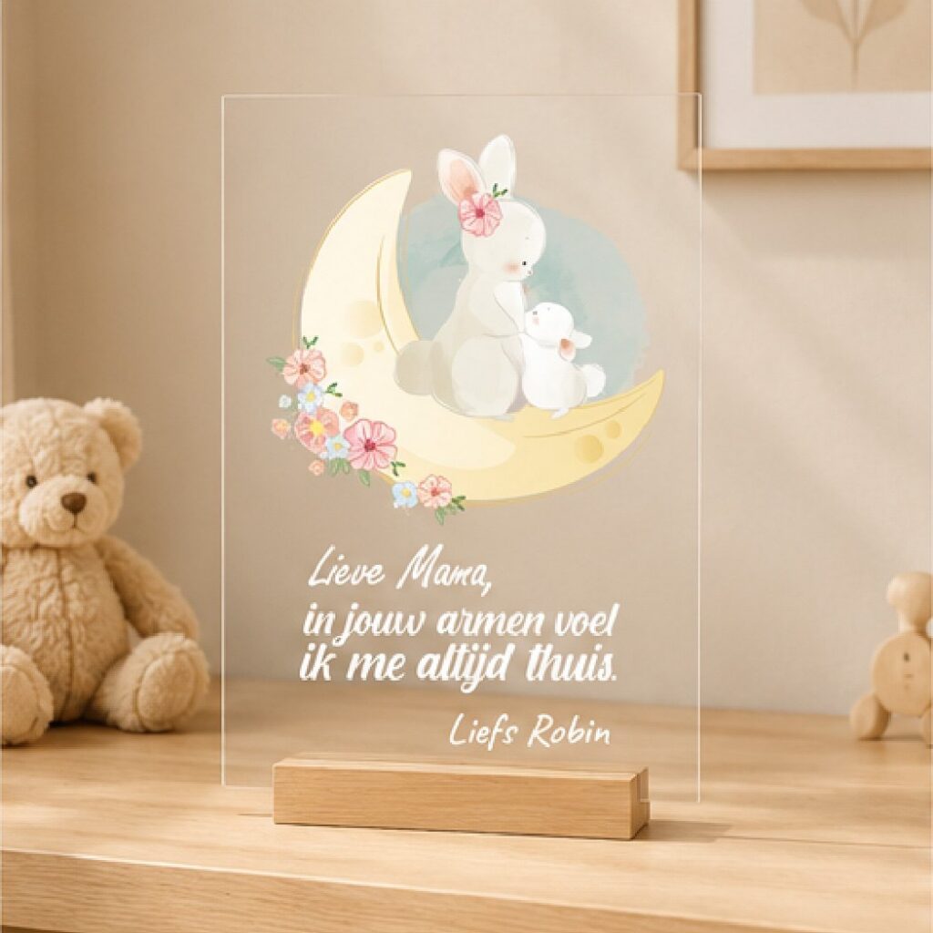 Plexiglas Geboorte - Lieve mama