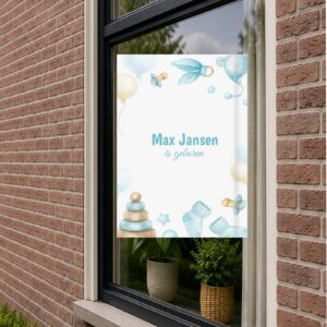 Raambord Geboorte - Rand baby spullen jongen